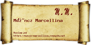Müncz Marcellina névjegykártya